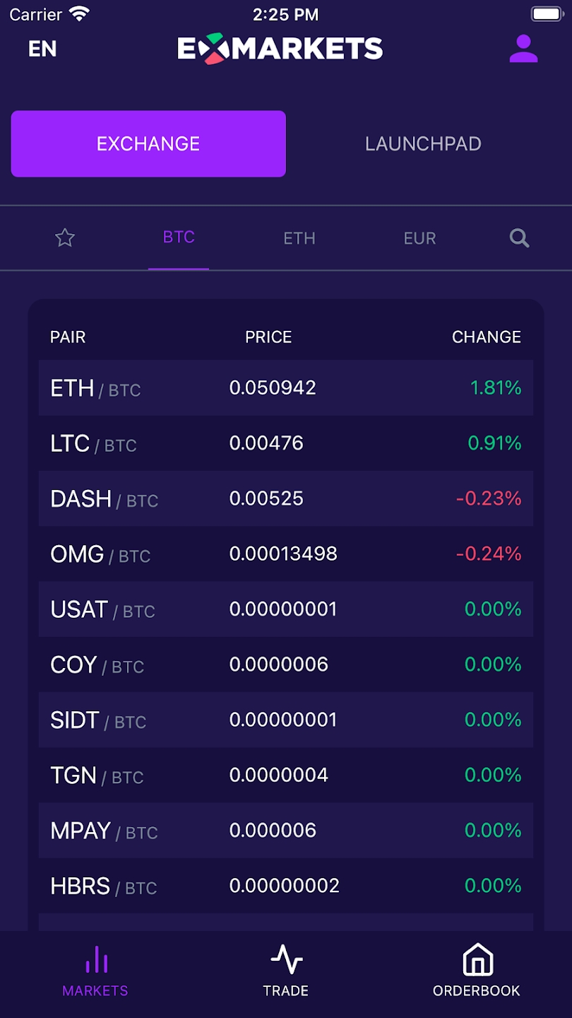 ExMarkets Скриншот 0