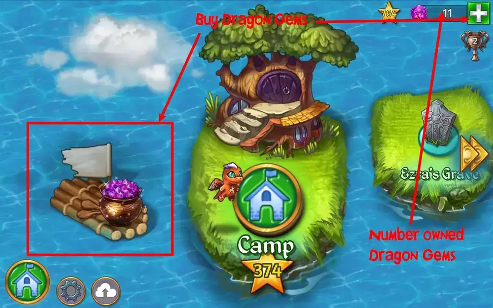 Merge Gems for Riches in Merge Dragons!