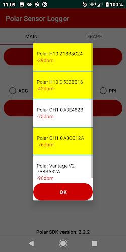 Polar Sensor Logger Captura de pantalla 1