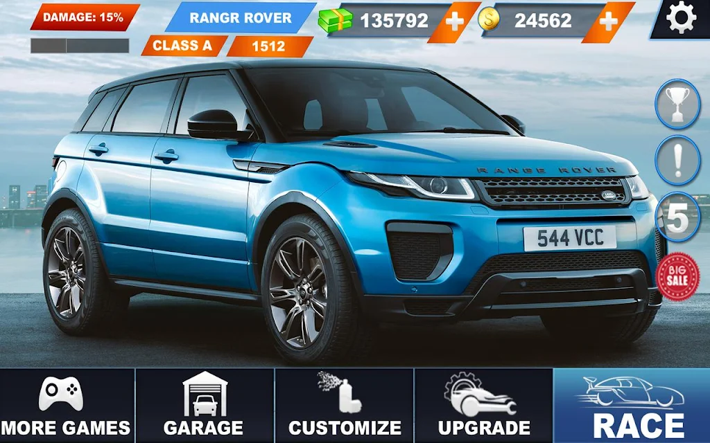 Range Rover City Driving: lx crazy car stunts Captura de pantalla 0