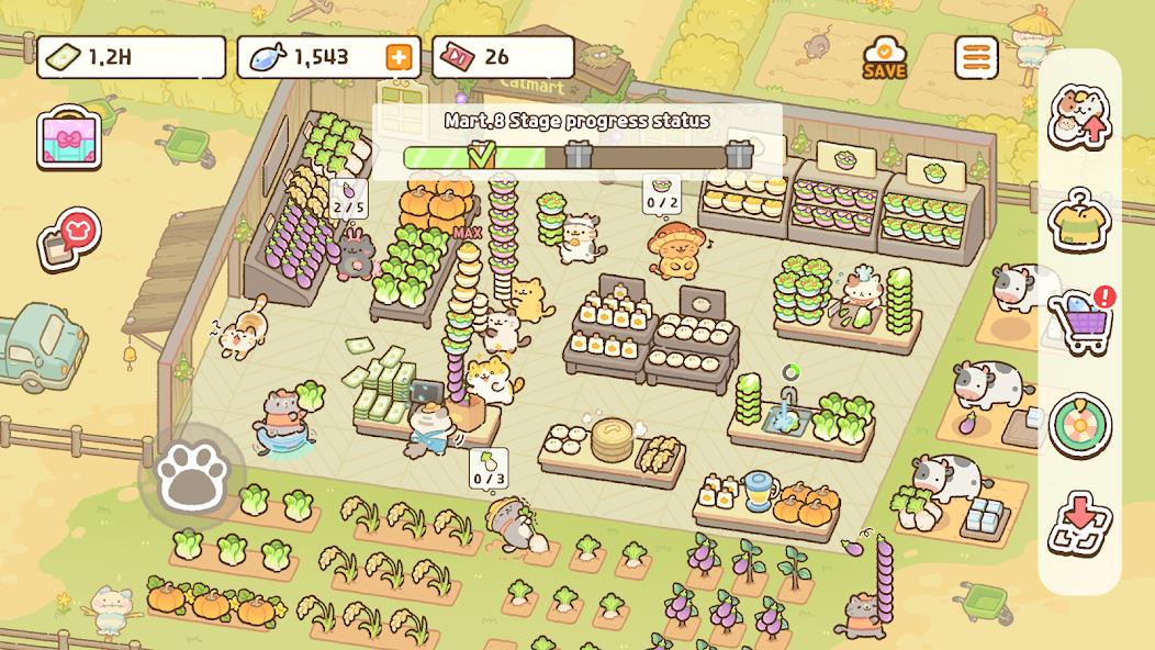 Cat Mart: Cute Grocery Shop Mod スクリーンショット 3