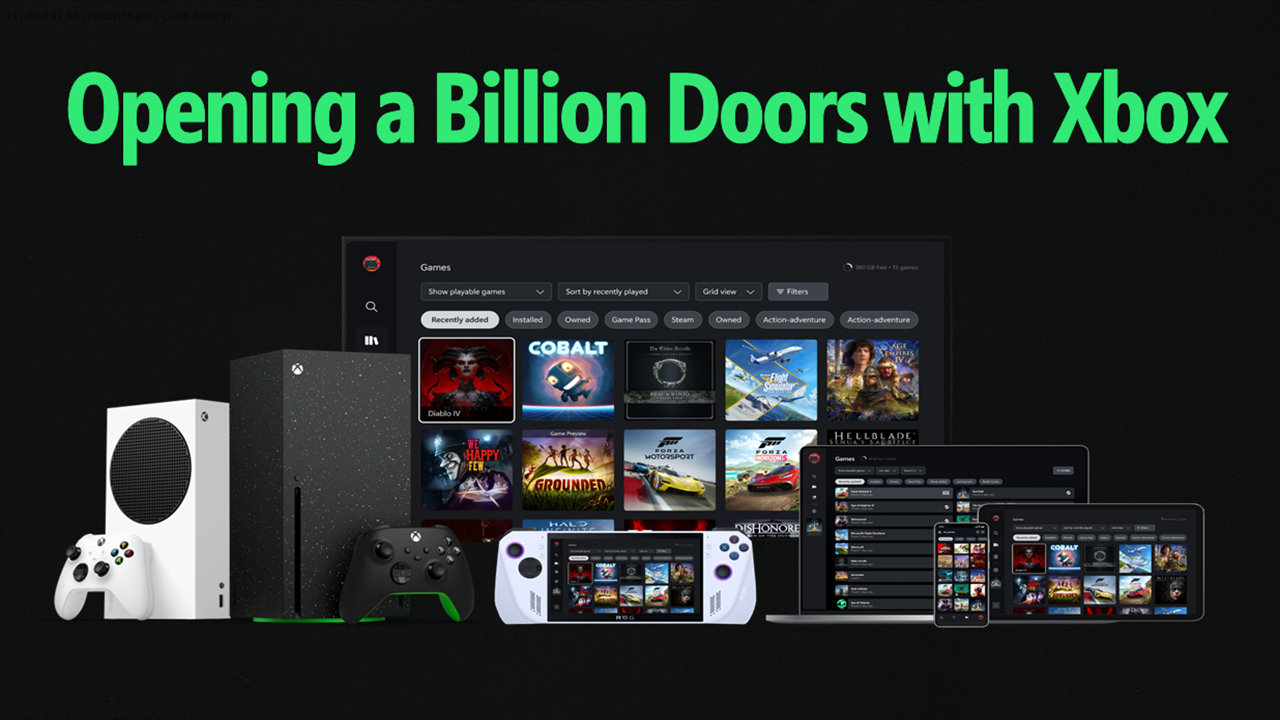 Microsoft révèle et supprime l'onglet Xbox UI Mockup avec Steam Games