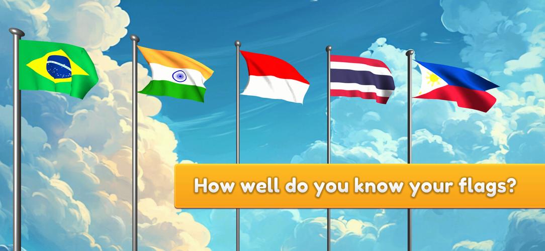 Flag Naming Trivia Guess Quiz Ảnh chụp màn hình 1