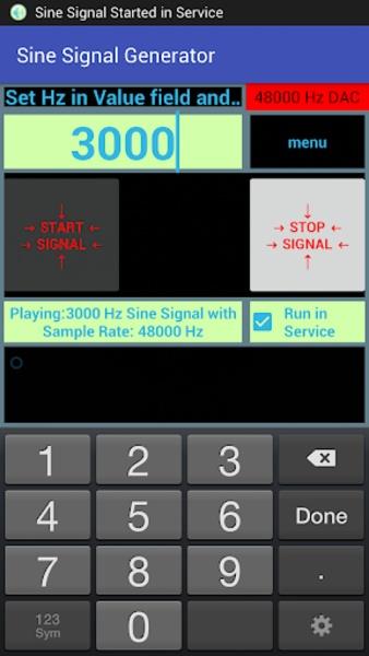 Sine SignalnGenerator Screenshot 3