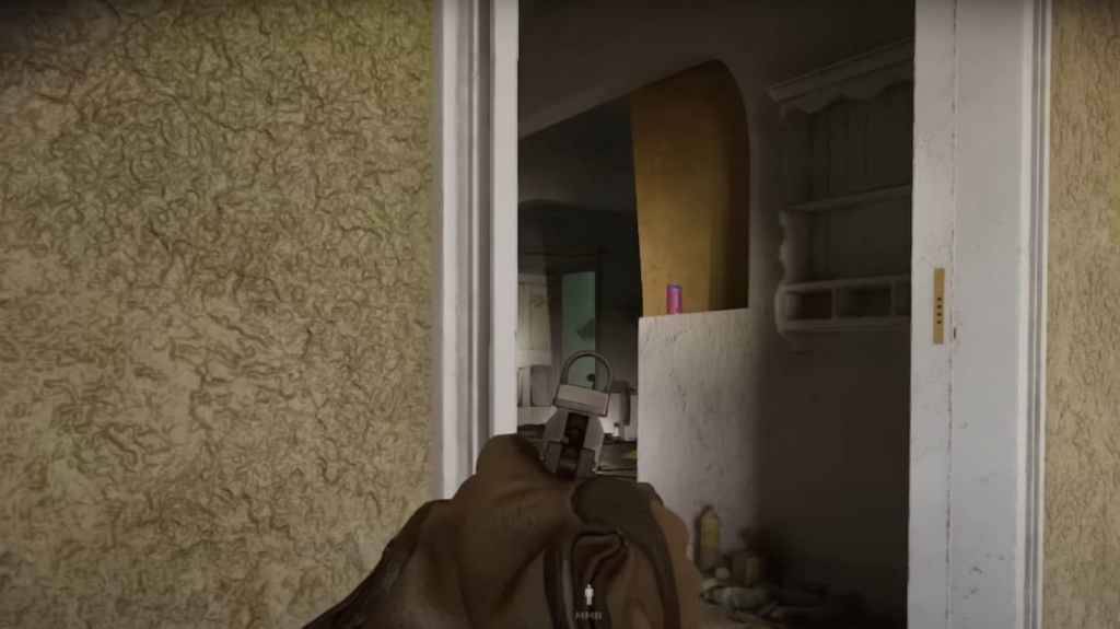 Ready or Not peeking through a door with a pistol