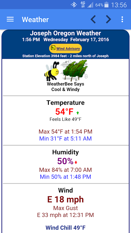 Joseph Oregon Weather Ảnh chụp màn hình 0