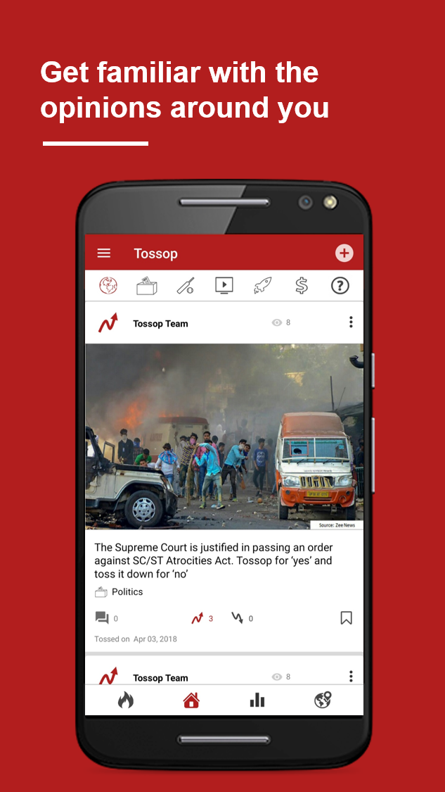 Tossop – Opinion Sharing & Learning App Captura de tela 1