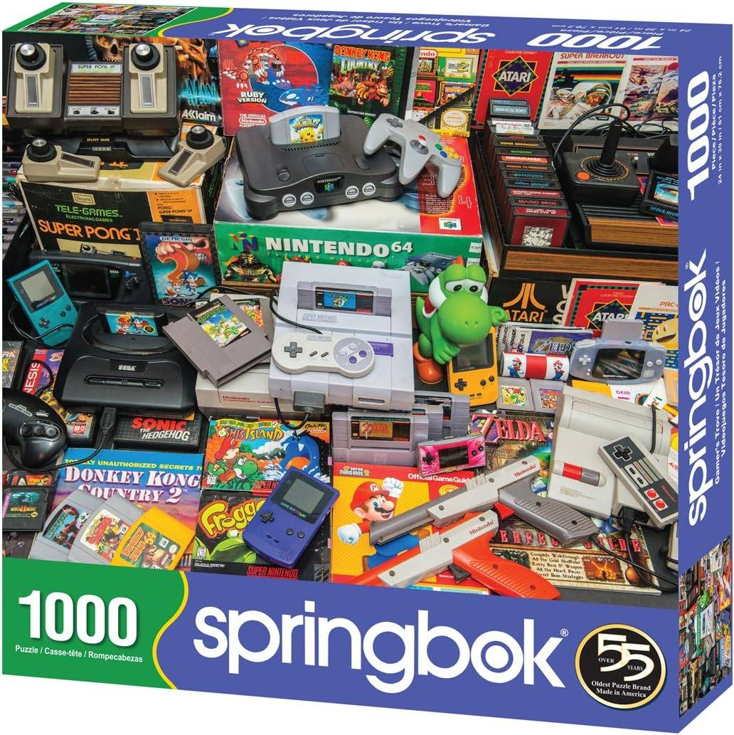 Springbok's 1000 Piece Jigsaw Buzzle Gamer's Trove, Multi