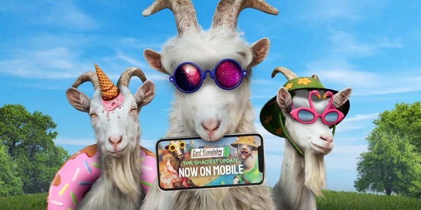 Goat Simulator 3\ ၏ Shadiest Update သည် နွေရာသီတွင် ပုံစံသစ်ဖြင့် ပျော်ရွှင်ဖွယ်ကောင်းသော မိုဘိုင်းလ်ကို ရောက်ရှိလာပါပြီ။