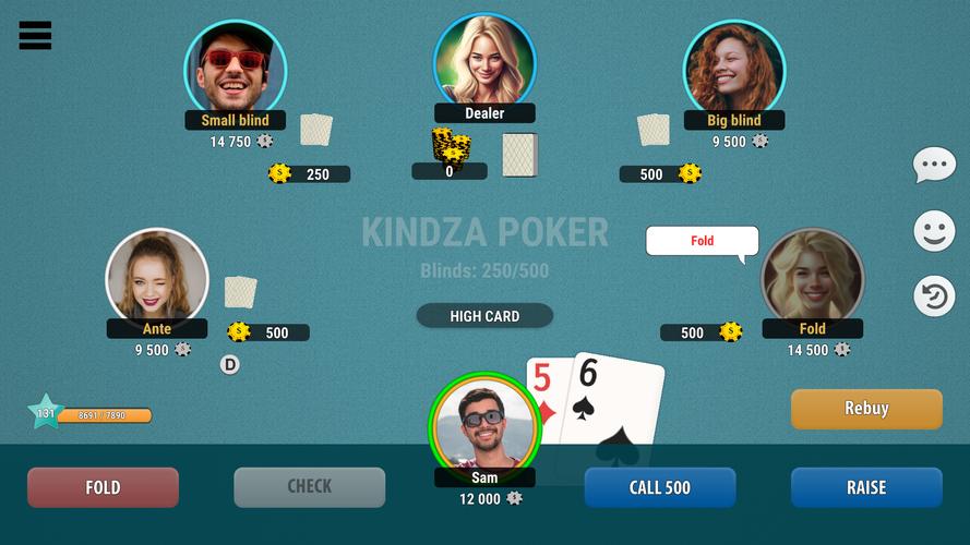 Kindza Poker Schermafbeelding 0