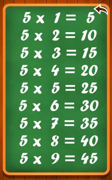 Learn multiplication table स्क्रीनशॉट 2