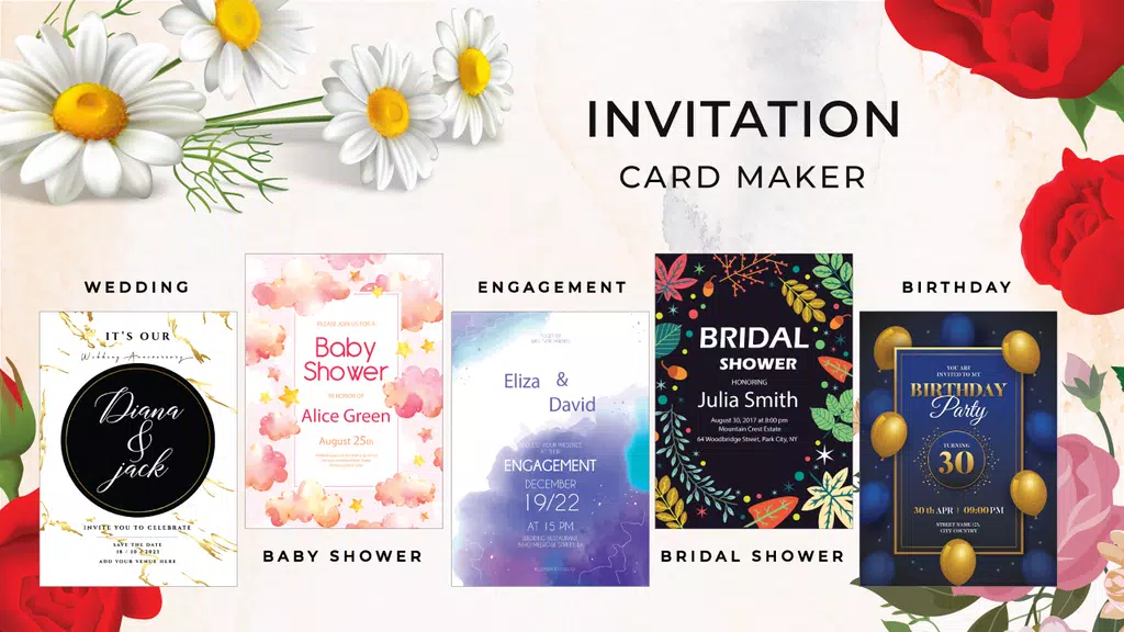 Invitation Card Maker & Ecards Schermafbeelding 0