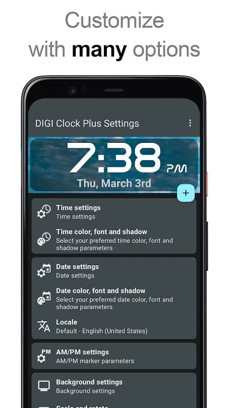 DIGI Clock Widget Plus ภาพหน้าจอ 2