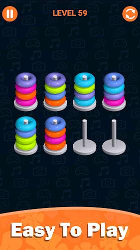 Stacolor: Hoop Stack Ring Game স্ক্রিনশট 3