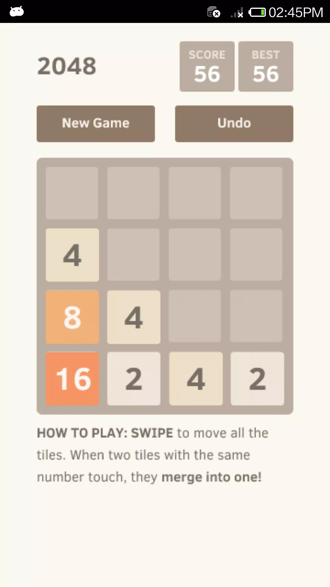 2048 Undo unlimited Zrzut ekranu 2