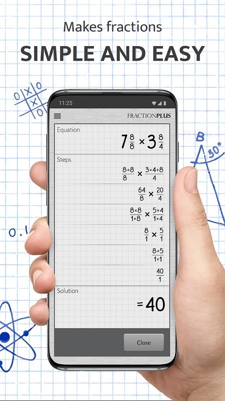 Fraction Calculator Plus ဖန်သားပြင်ဓာတ်ပုံ 1