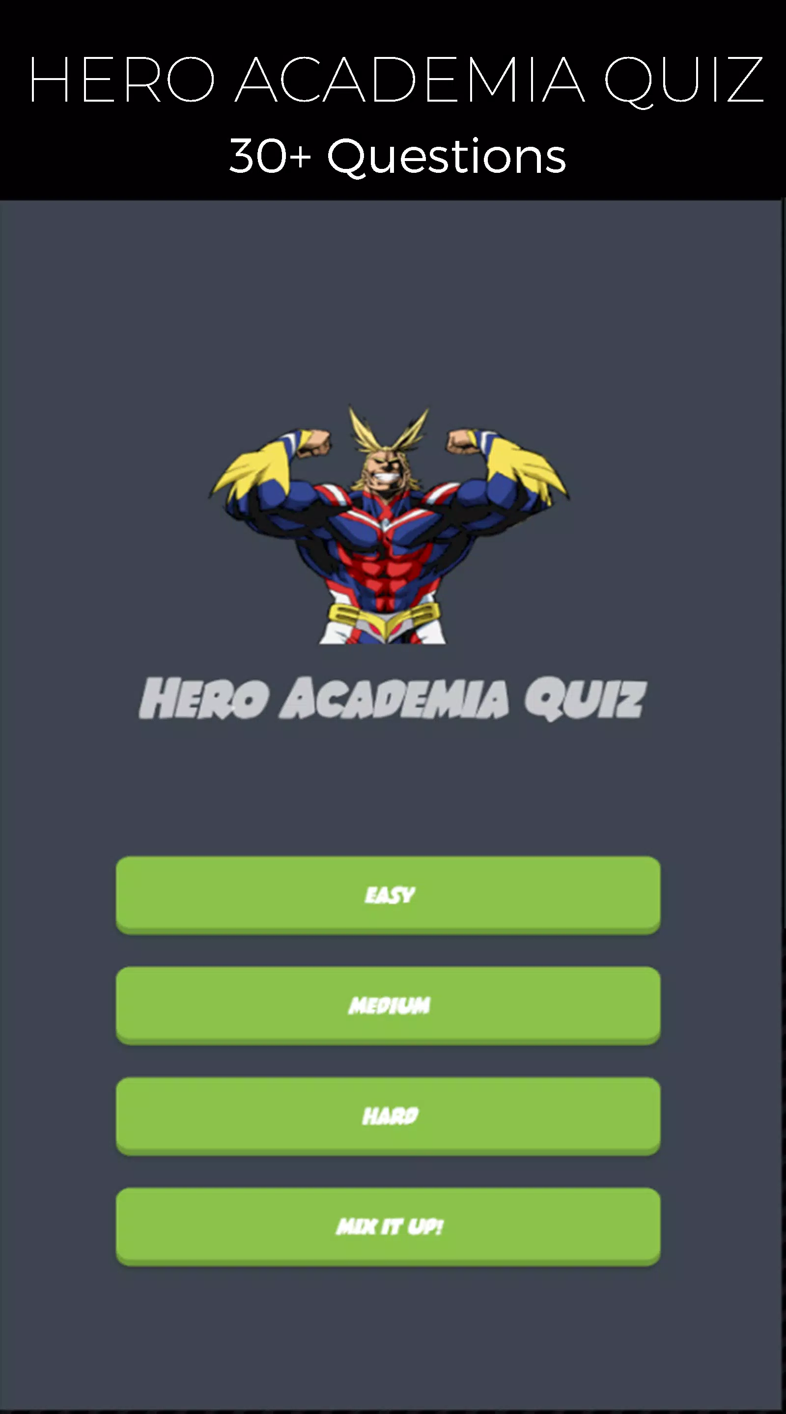 Quiz Game for Hero Academia Capture d'écran 0