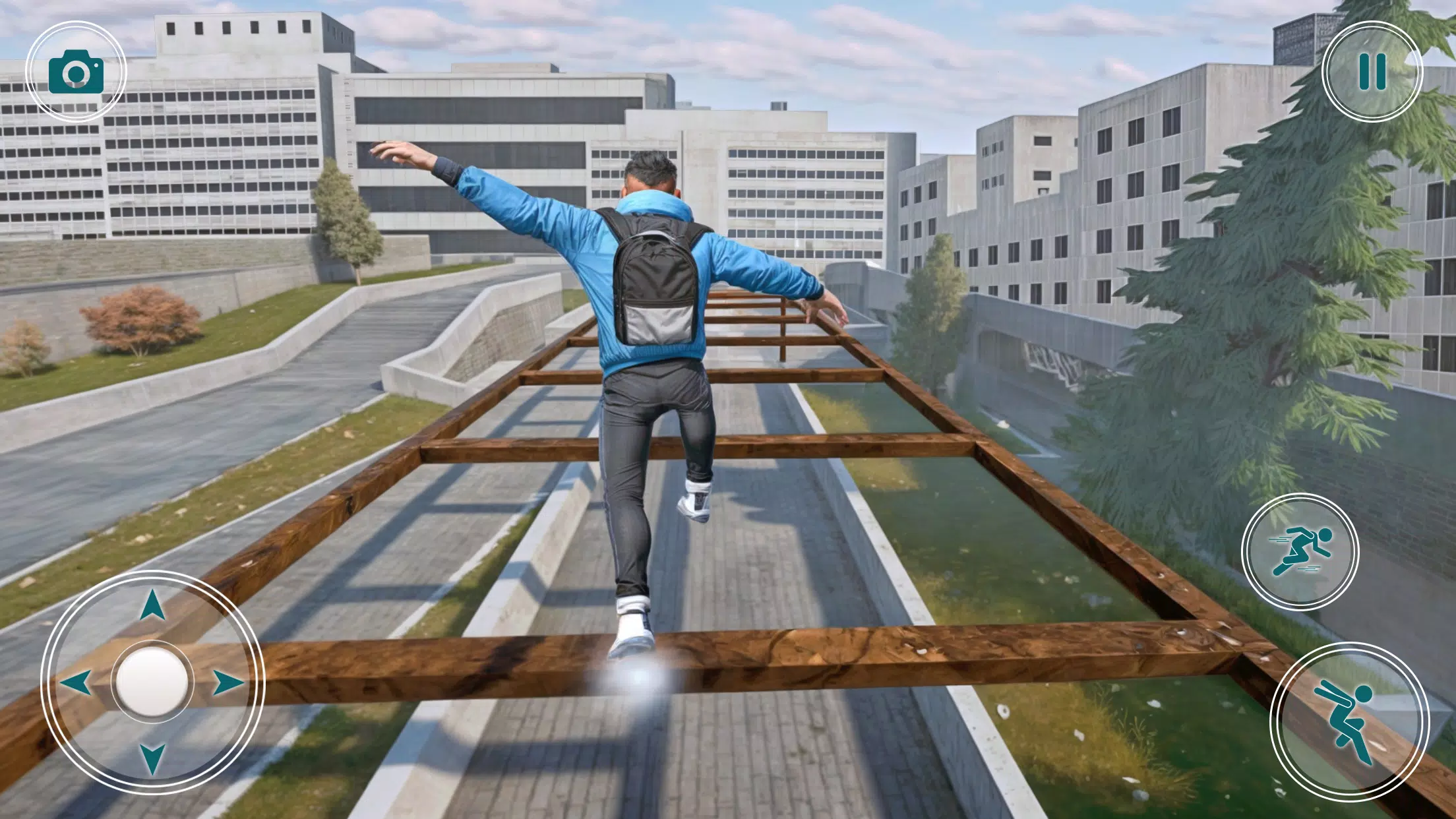 Going Up Parkour Rooftop Games Captura de pantalla 0