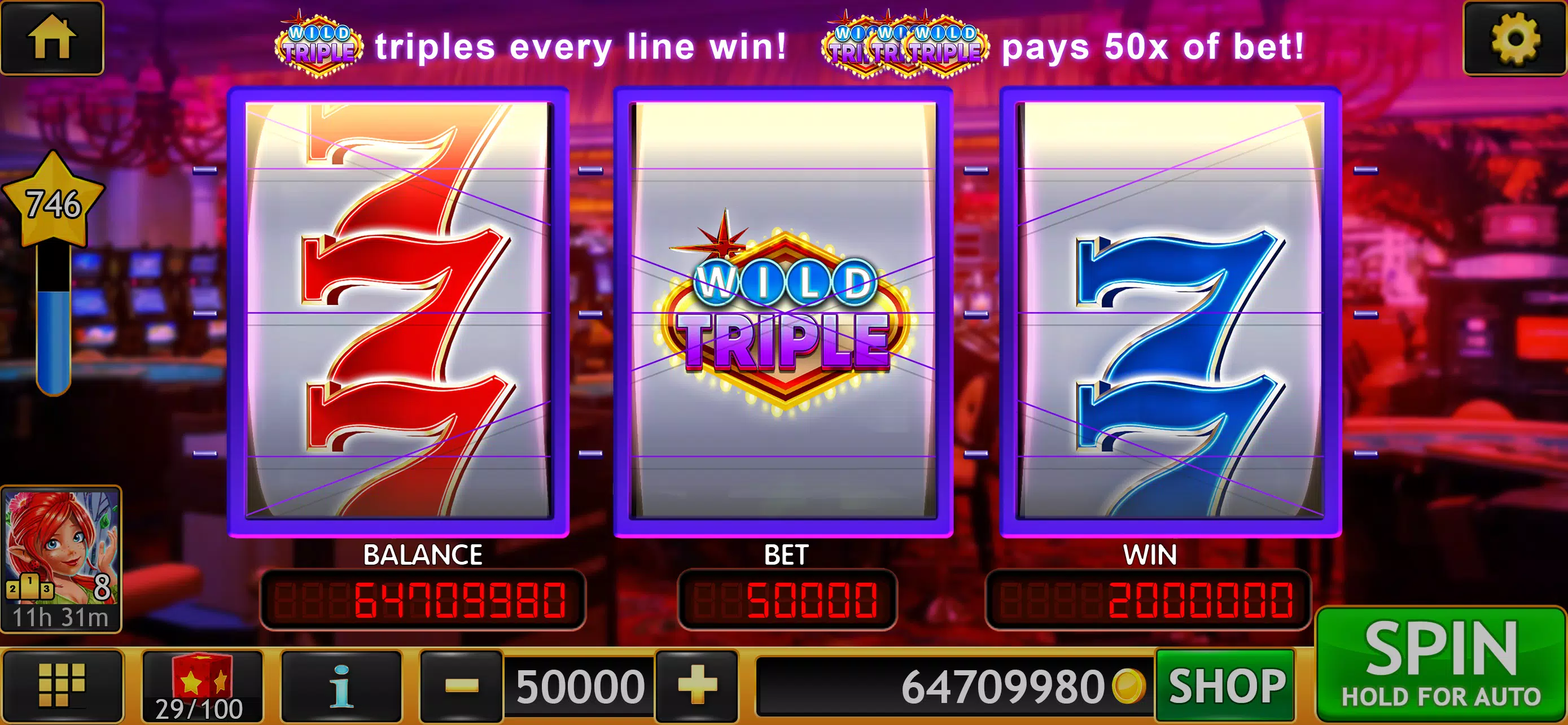 Wild Triple 777 Slots Casino Captura de tela 0