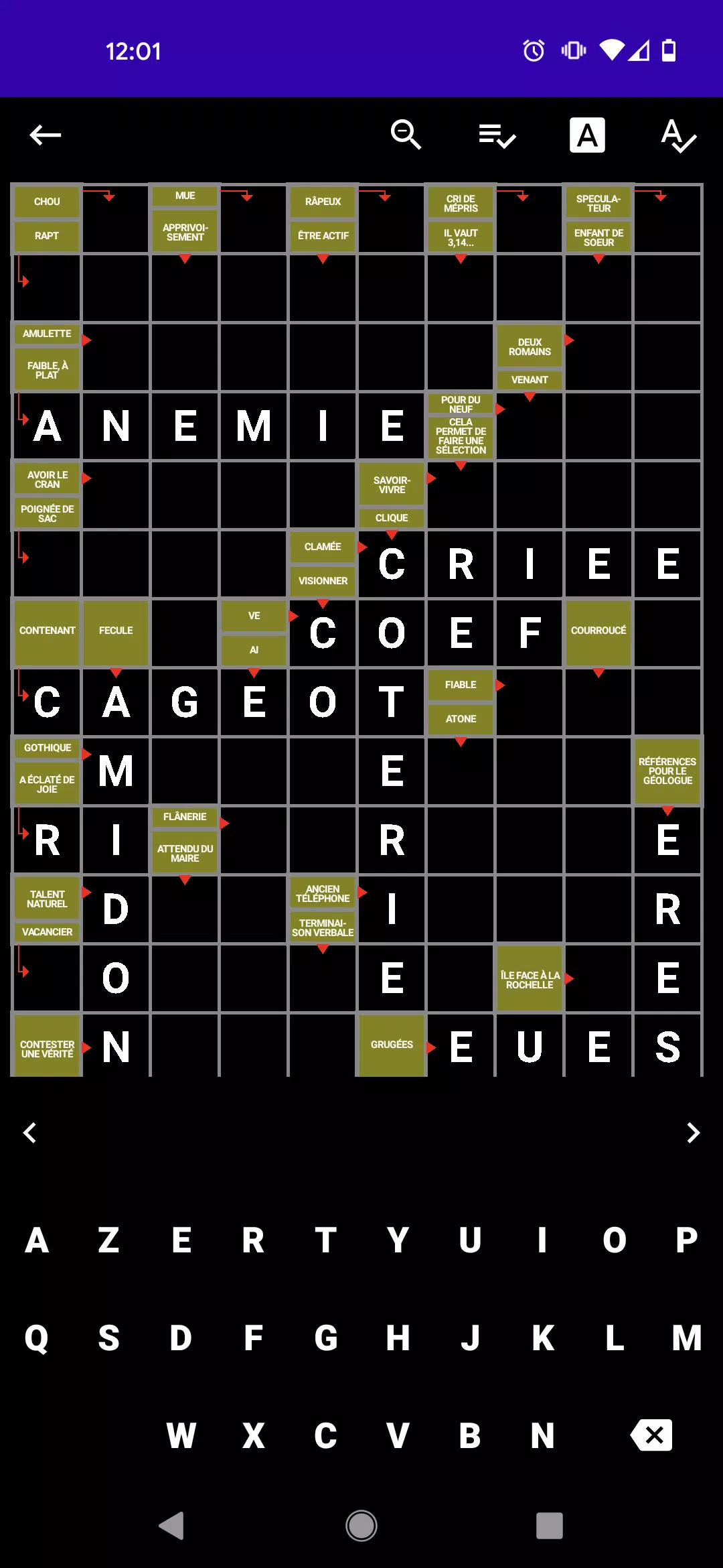 Mots Fléchés Français スクリーンショット 3