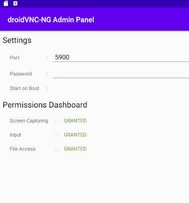 droidVNC-NG VNC Server ภาพหน้าจอ 1