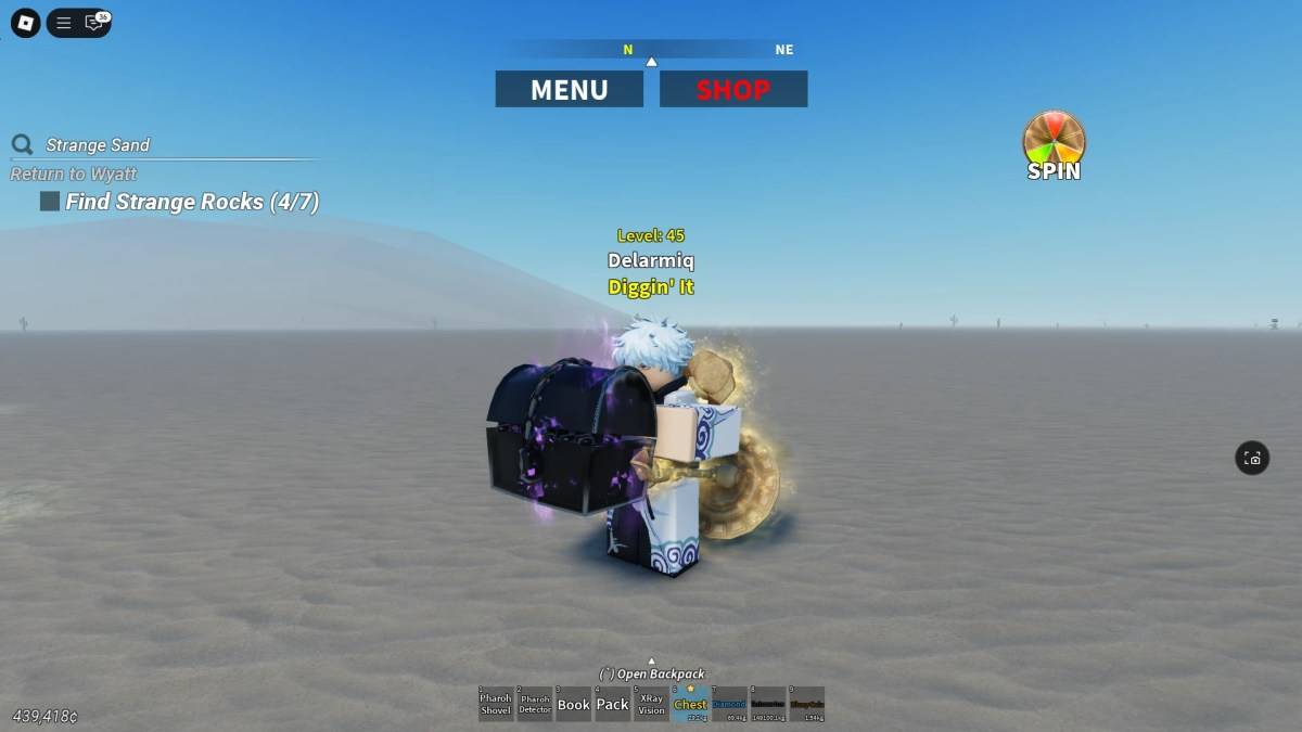 Rare cursed chest discovery in Desert Detectors