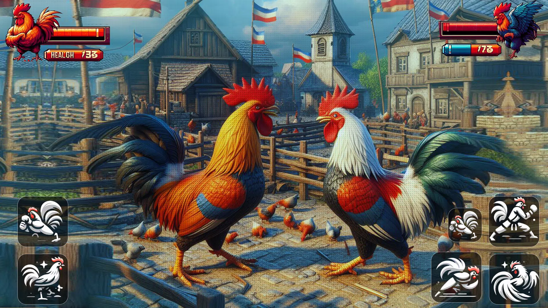 Street Rooster Fight Kung Fu Captura de tela 0