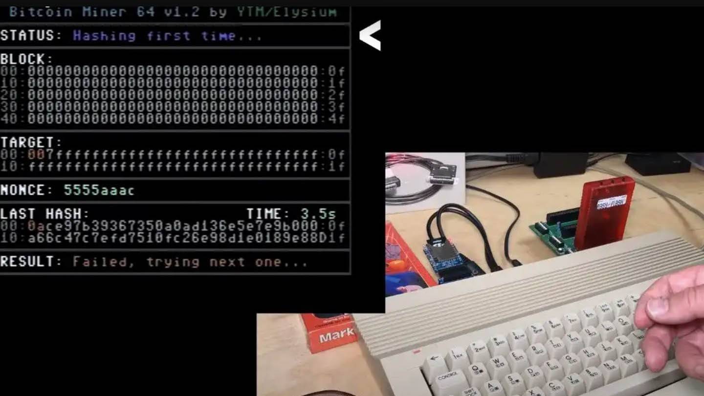Máy tính retro khai thác bitcoin
