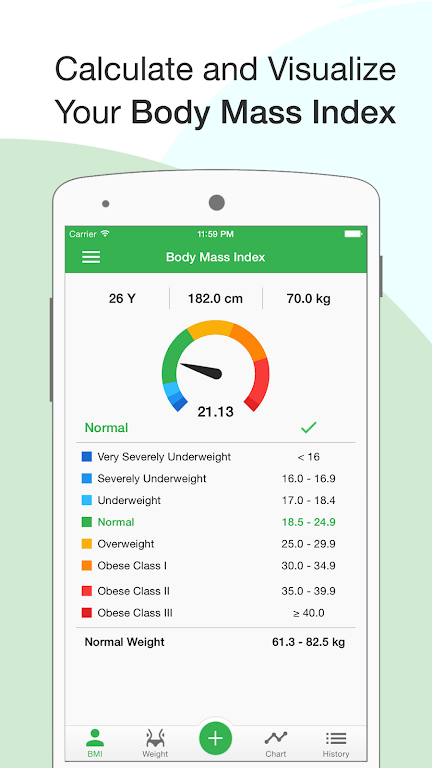 BMI Calculator: Weight Tracker Captura de pantalla 0