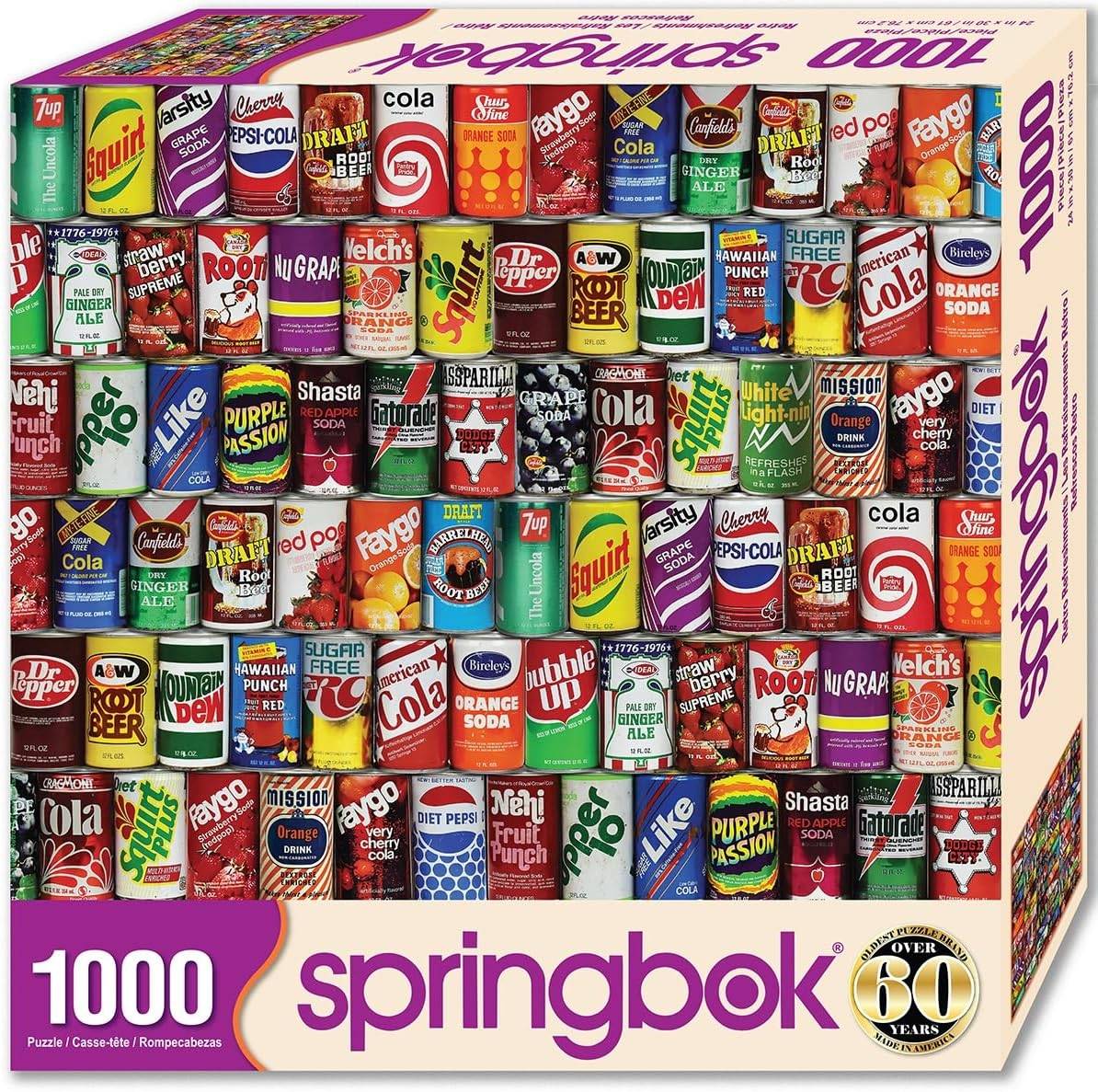 SpringBOK - Retro Refreshments - 1000 Piece Jigsaw ပဟေ uzzle ိ