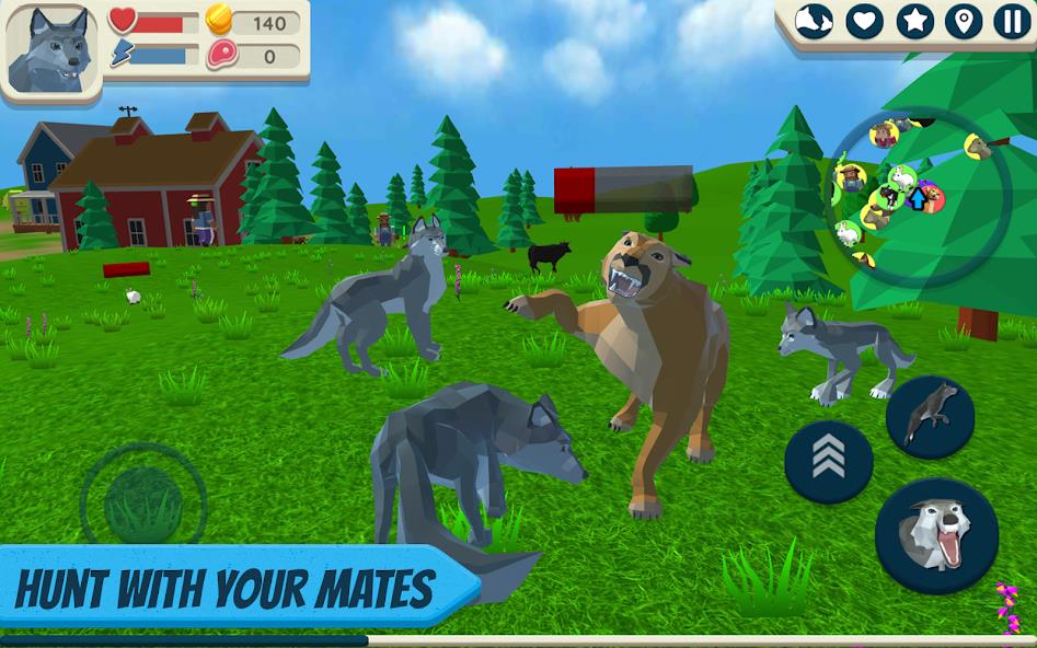 Wolf Simulator: Wild Animals 3 Mod スクリーンショット 0