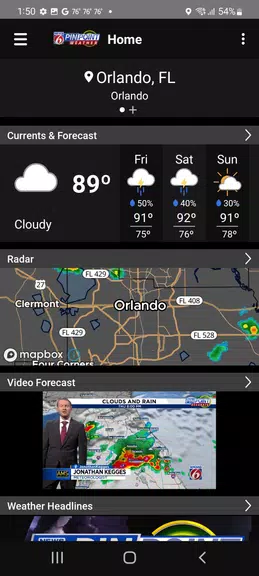 News 6 Pinpoint Weather - WKMG Capture d'écran 0