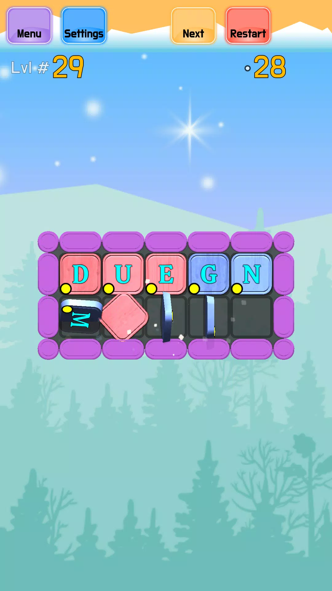 Sliding Words Captura de pantalla 2