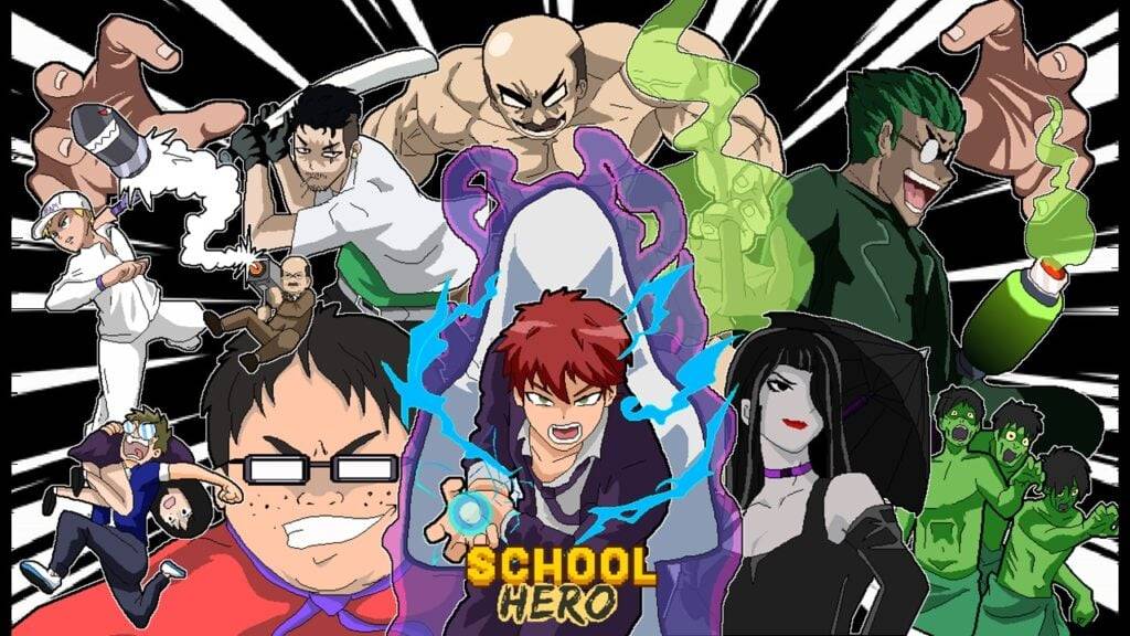 School Hero : 흥미 진진한 Beat 'em up의 전투 무리