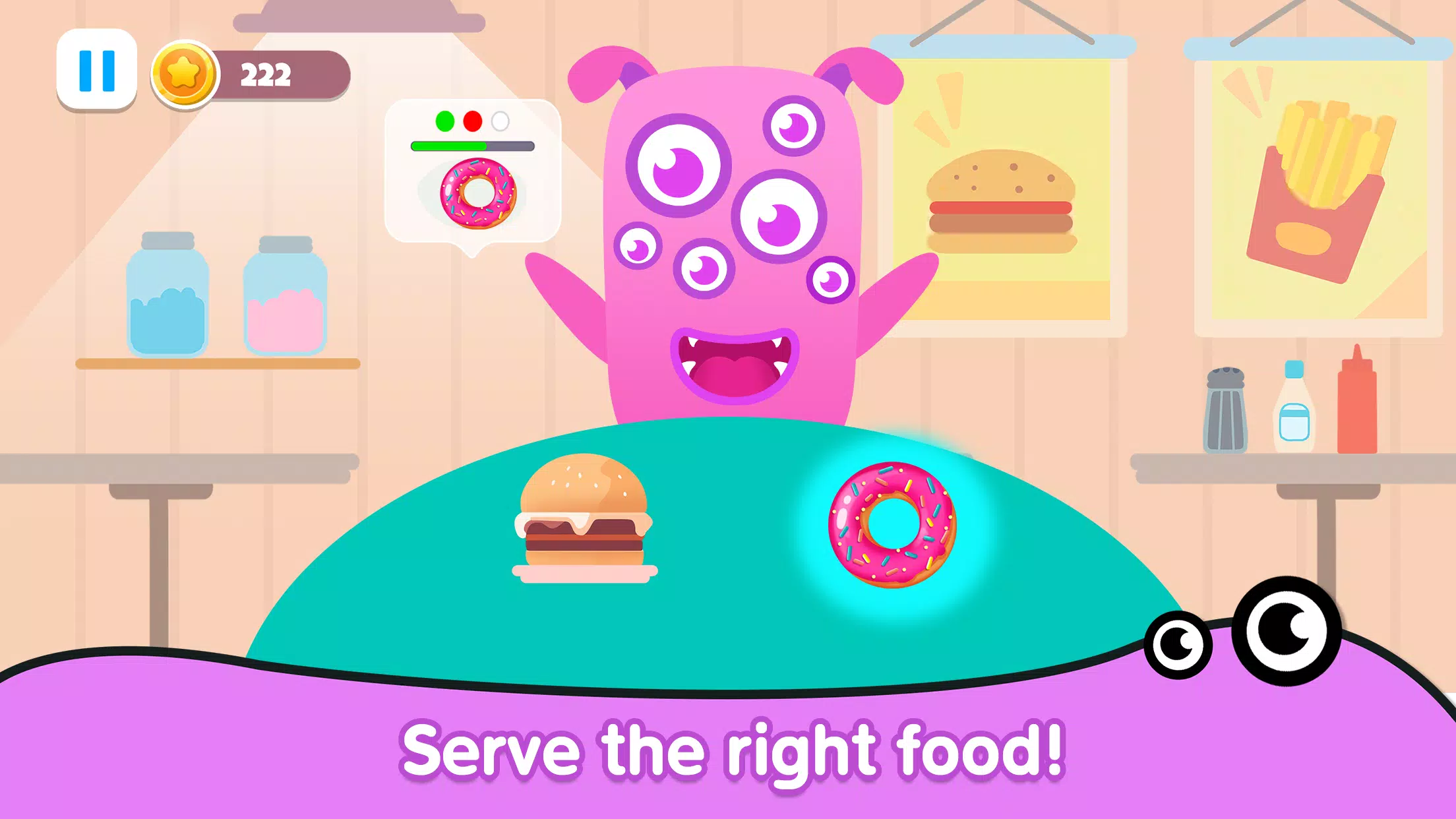 Kitchen monster games for kids Ekran Görüntüsü 1