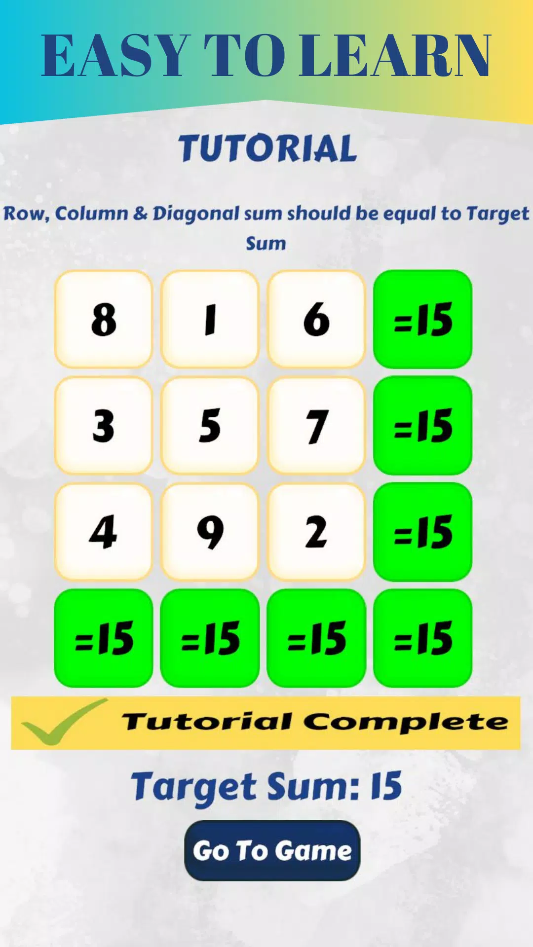 Magic Square game Captura de pantalla 3