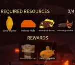 Ang imahe na nagpapakita ng mga kinakailangan upang i -upgrade ang glimmerfin suit sa antas 1