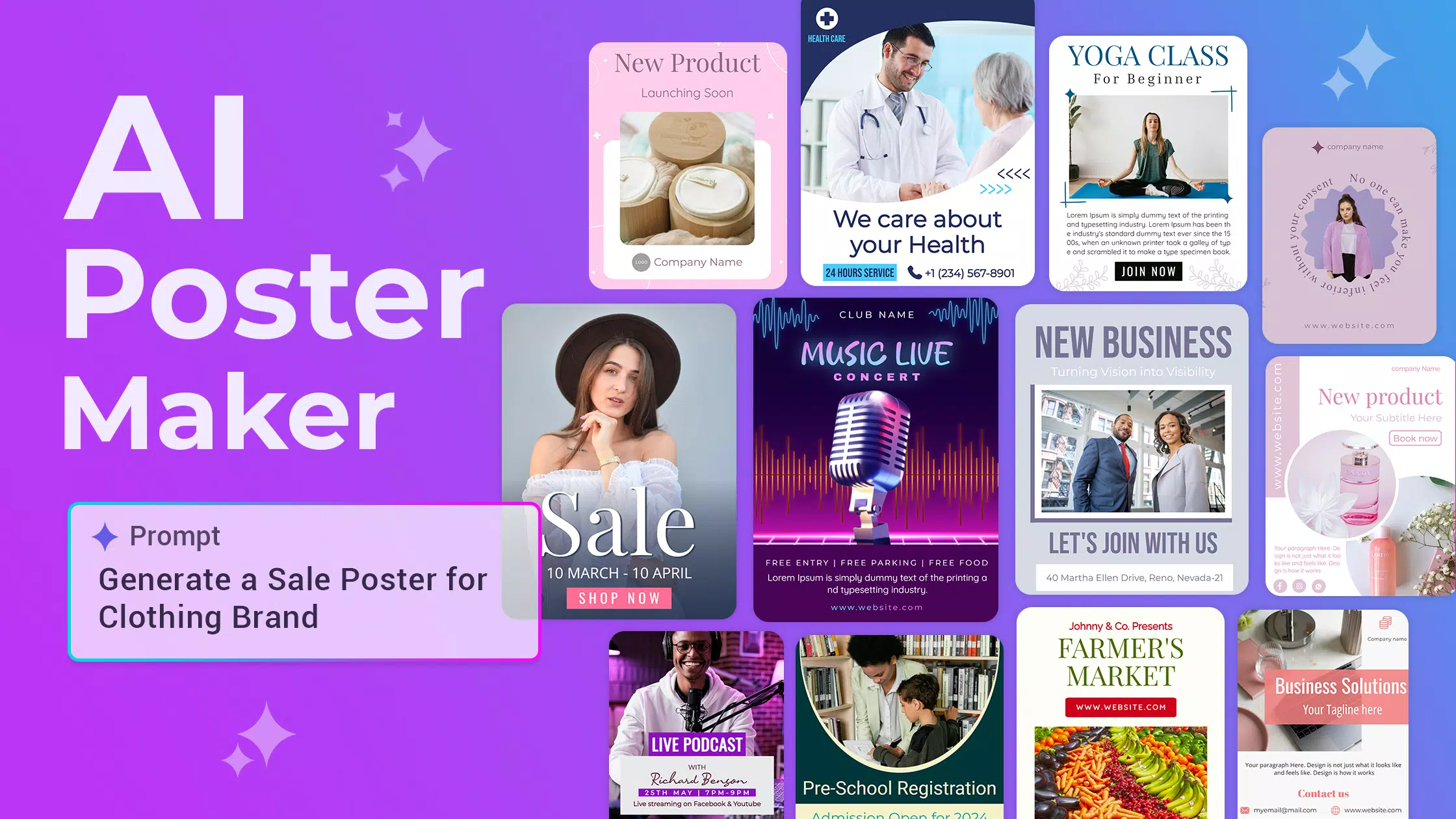Poster Maker AI flyer maker スクリーンショット 0