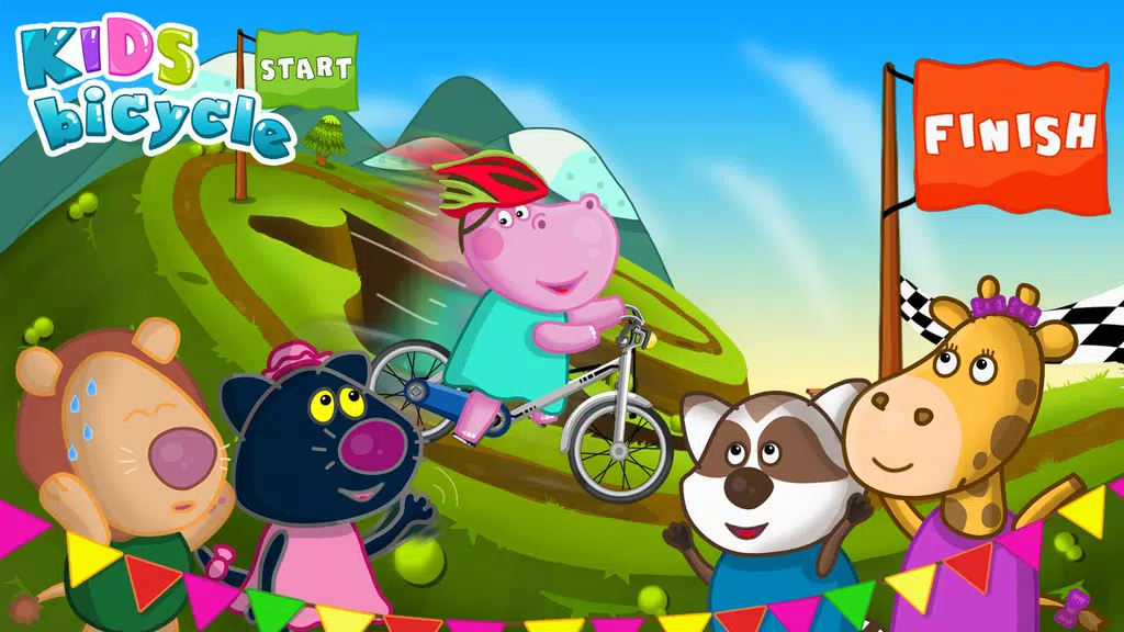 Hippo Bicycle: Kids Racing スクリーンショット 0