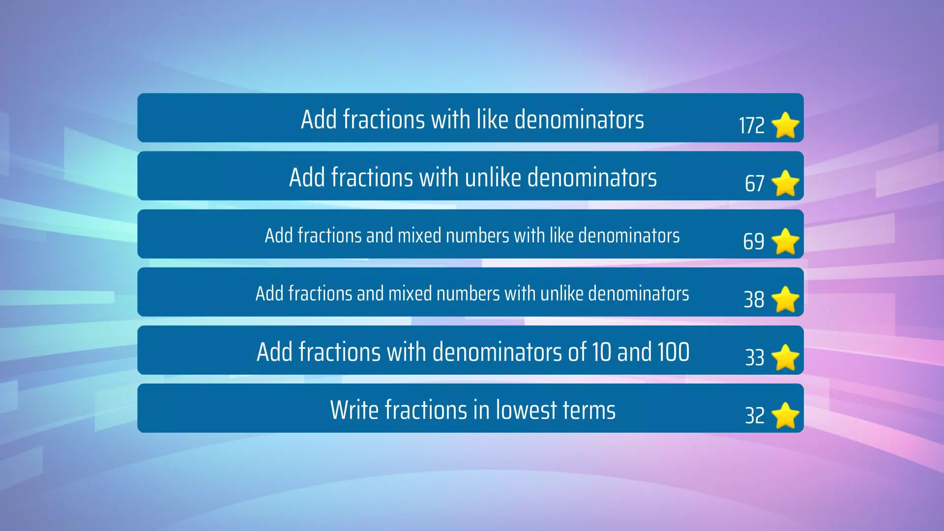 Adding Fractions Math Game Tangkapan skrin 0