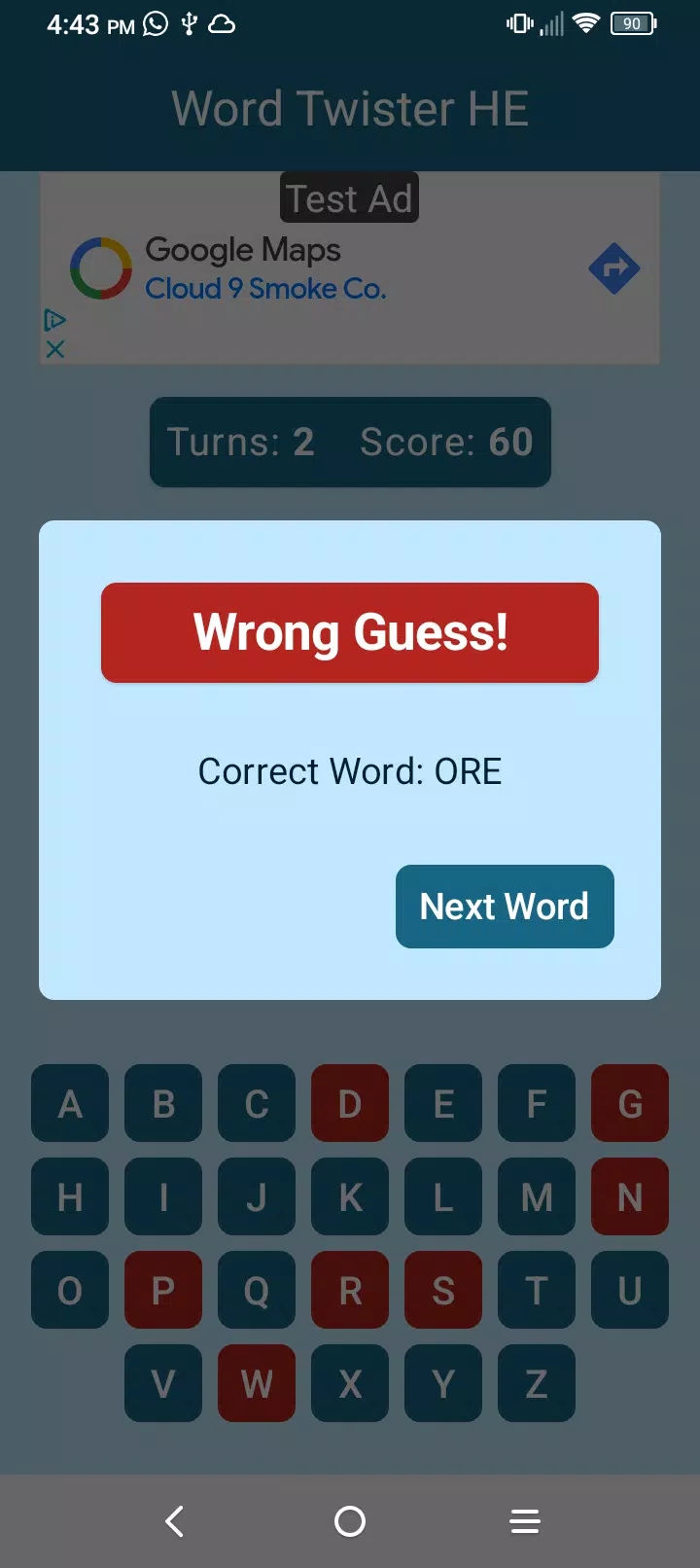 Word Twister Hangman Edition Screenshot 2