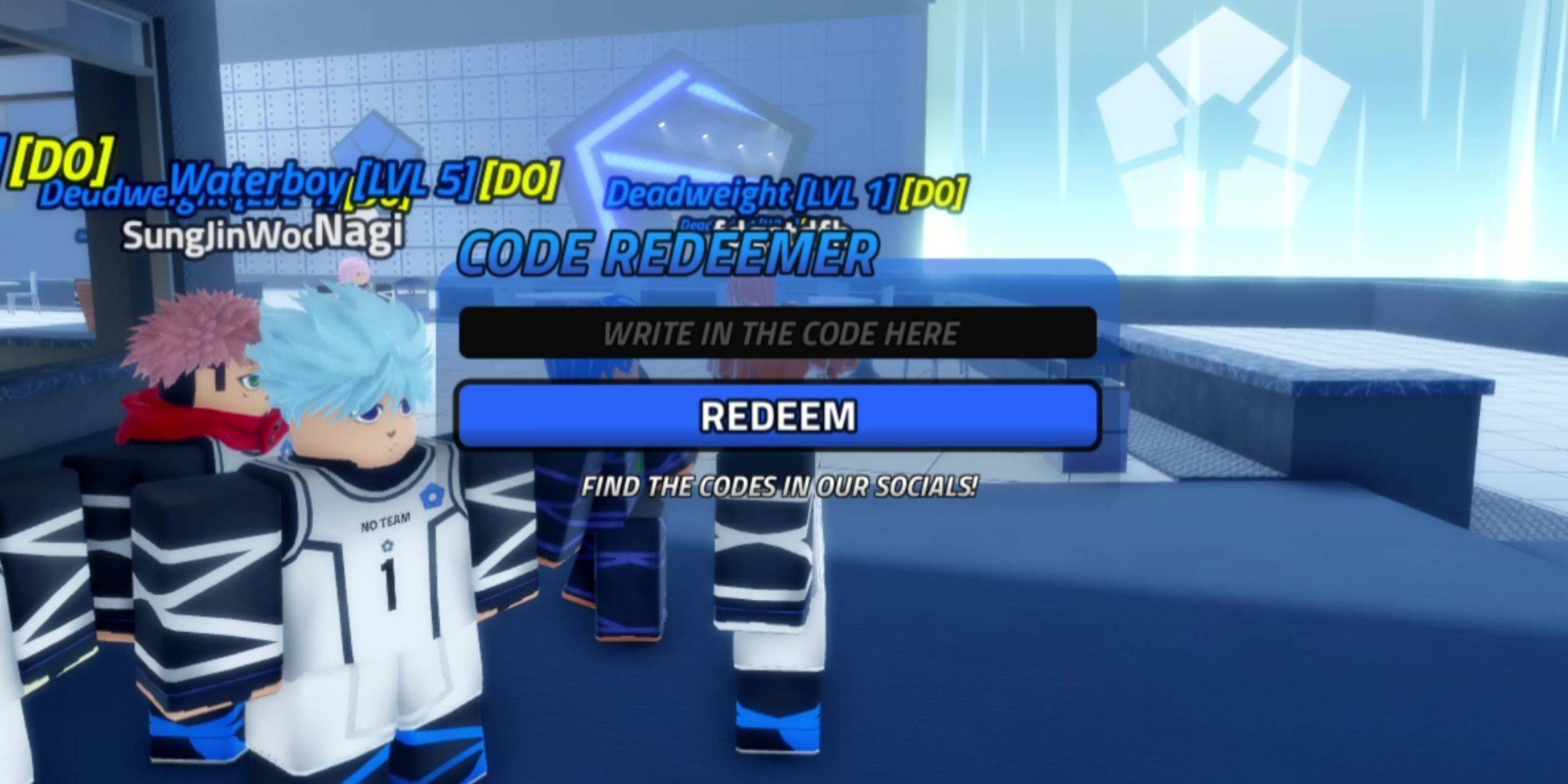 Redeeming Codes Screenshot