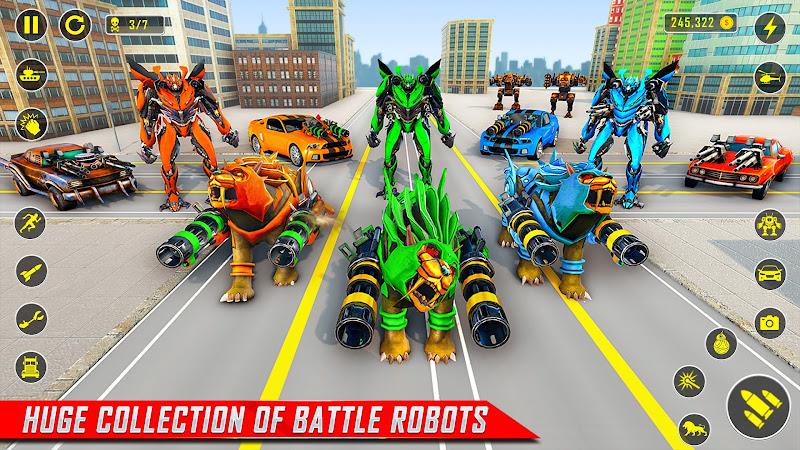 Lion Robot Car Game:Robot Game Zrzut ekranu 2