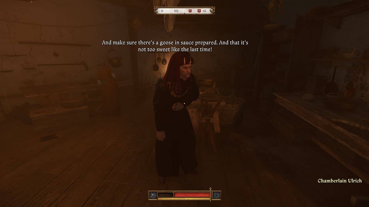 Chamberlain en la cocina en Kingdom Come Deliverance 2