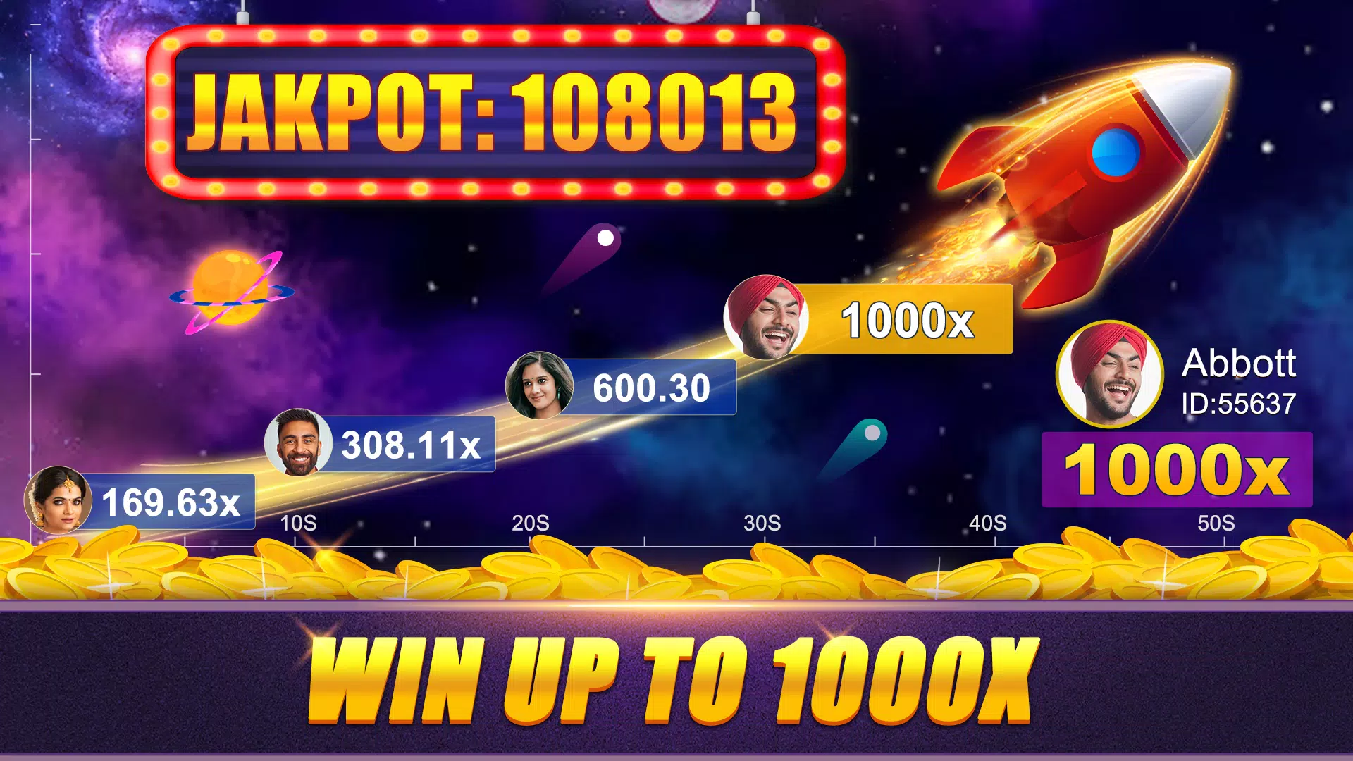 Crash x1000 - Online Poker ဖန်သားပြင်ဓာတ်ပုံ 0