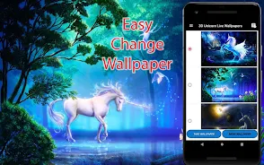 Unicorn Live Wallpapers Screenshot 0