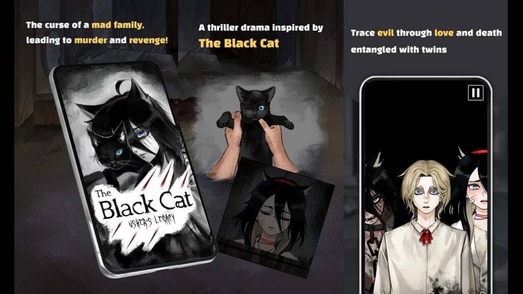 The Black Cat: Usher's Legacy là một cuốn tiểu thuyết trực quan mới dựa trên những câu chuyện của Edgar Allan Poe,