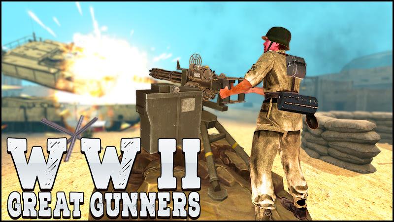 Gunner World War: WW2 Gun Game Schermafbeelding 0