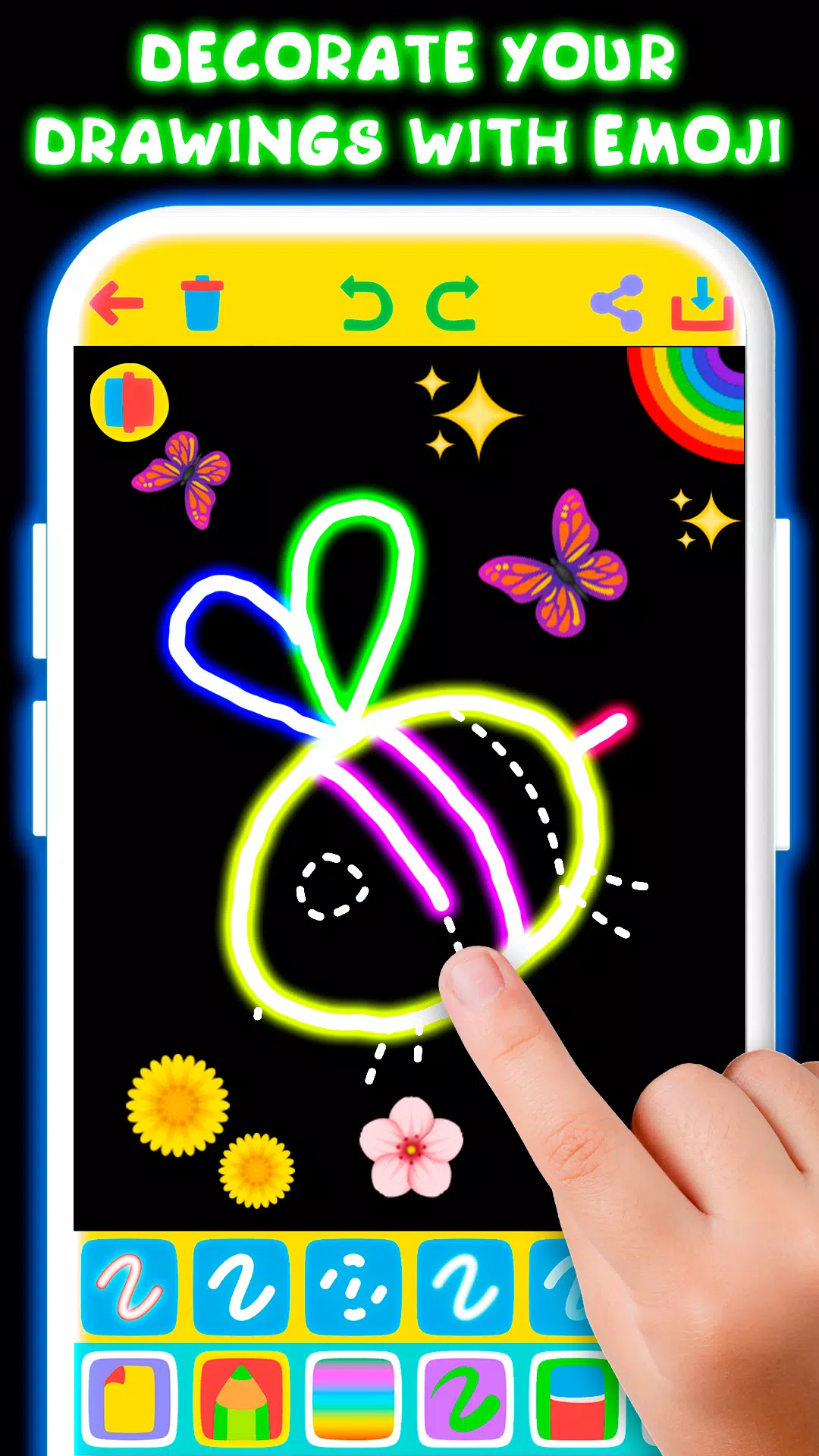 Drawing For Kids - Glow Draw Скриншот 2