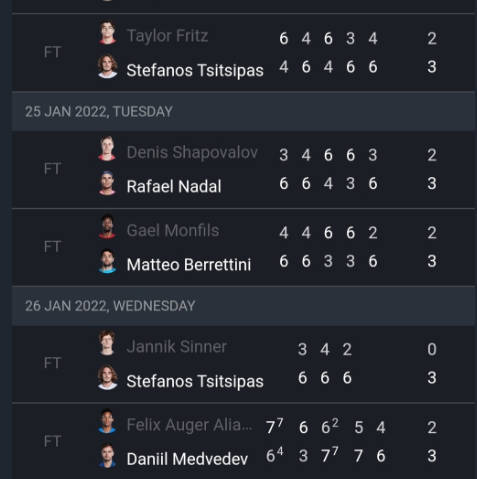 ATP live scores : Tennis live Captura de tela 1